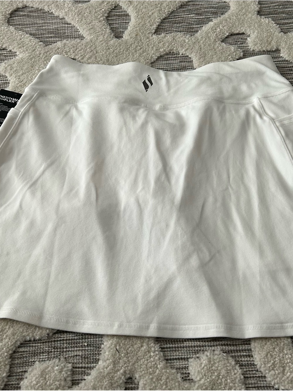 Skechers White Athletic Mini Skirt with Logo